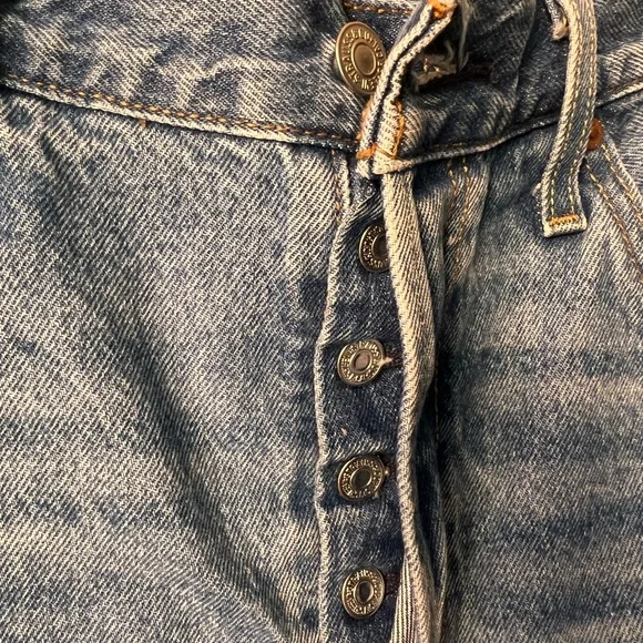 Levi’s 501 Cutoff Denim Shorts – Distressed, High Rise - Picture 9 of 12